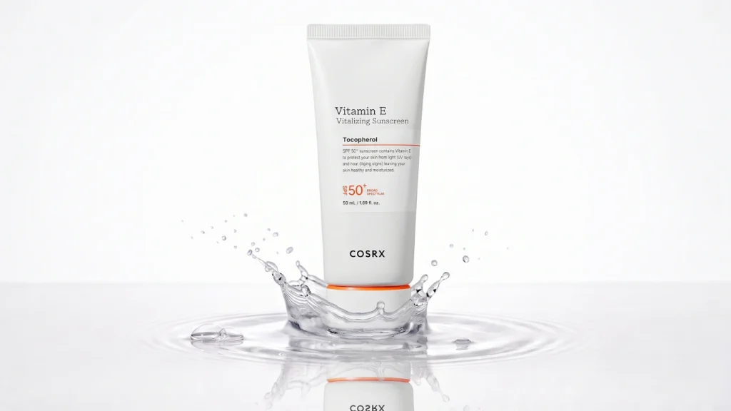 COSRX Vitamin E Vitalizing Sunscreen SPF 50+ for acne-prone skin