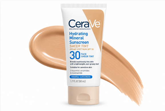 CeraVe Hydrating Mineral Sunscreen SPF 30 Sheer Tint