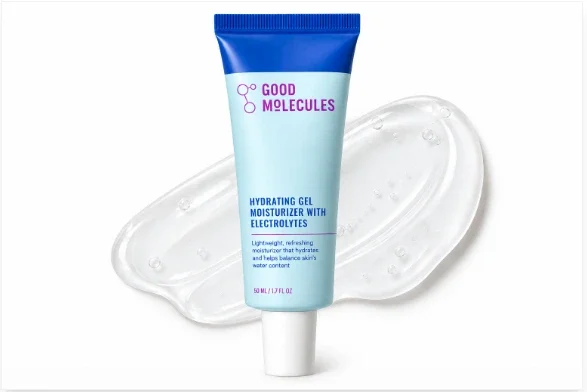 Good Molecules Hydrating Gel Moisturizer with Electrolytes for oily and dull skin.