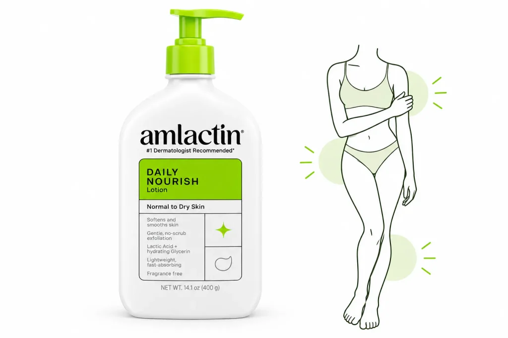 body lotion for dry skin and rough bumps: AmLactin best body moisturizer for dry skin