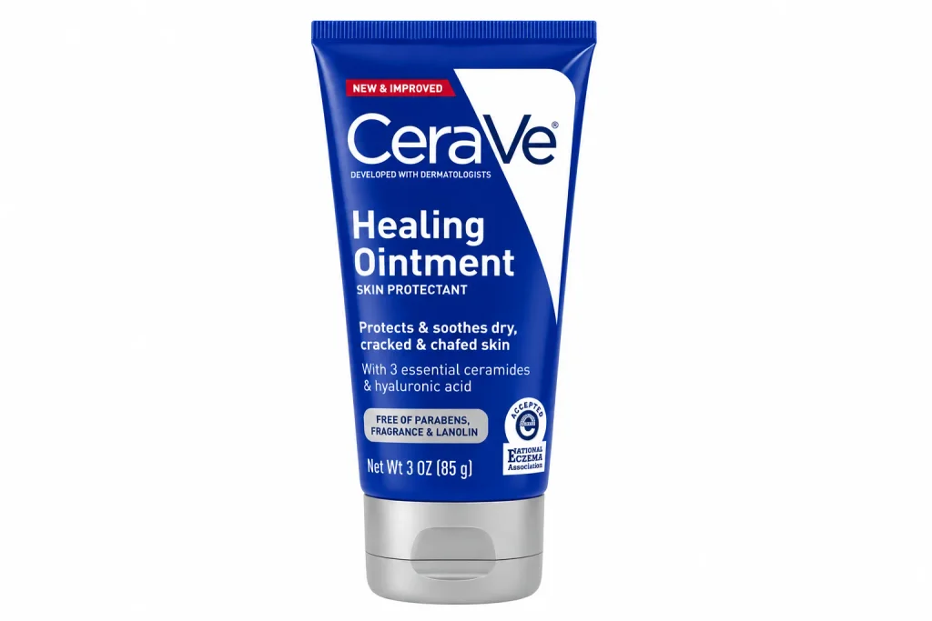 best hypoallergenic lip balm for cracked lips: CeraVe Healing Ointment