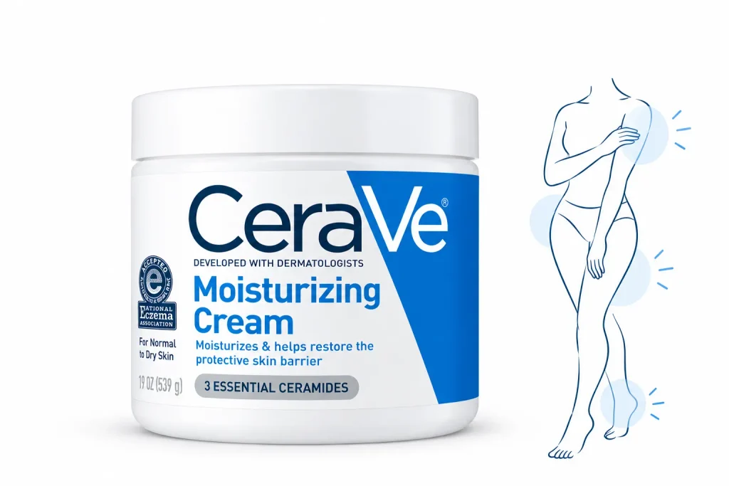 best body moisturizer for dry skin: CeraVe Moisturizing Cream