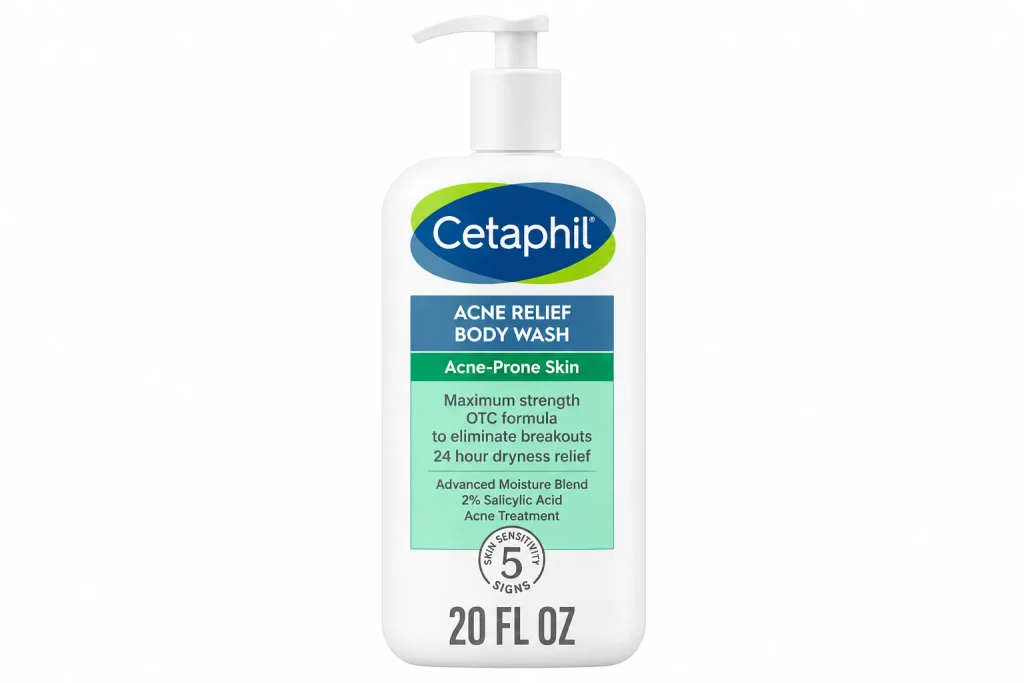 best body wash for acne Cetaphil Acne Relief Body Wash for dry acne-prone skin