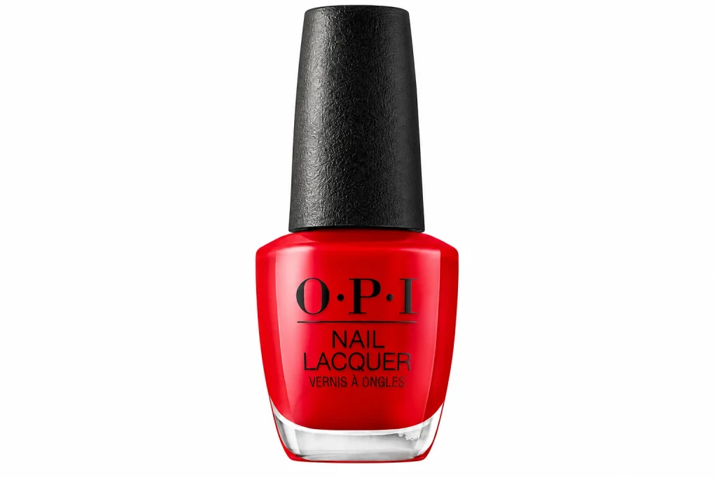Essie red nail polish, one of our best red nail polish picks for a glossy finish