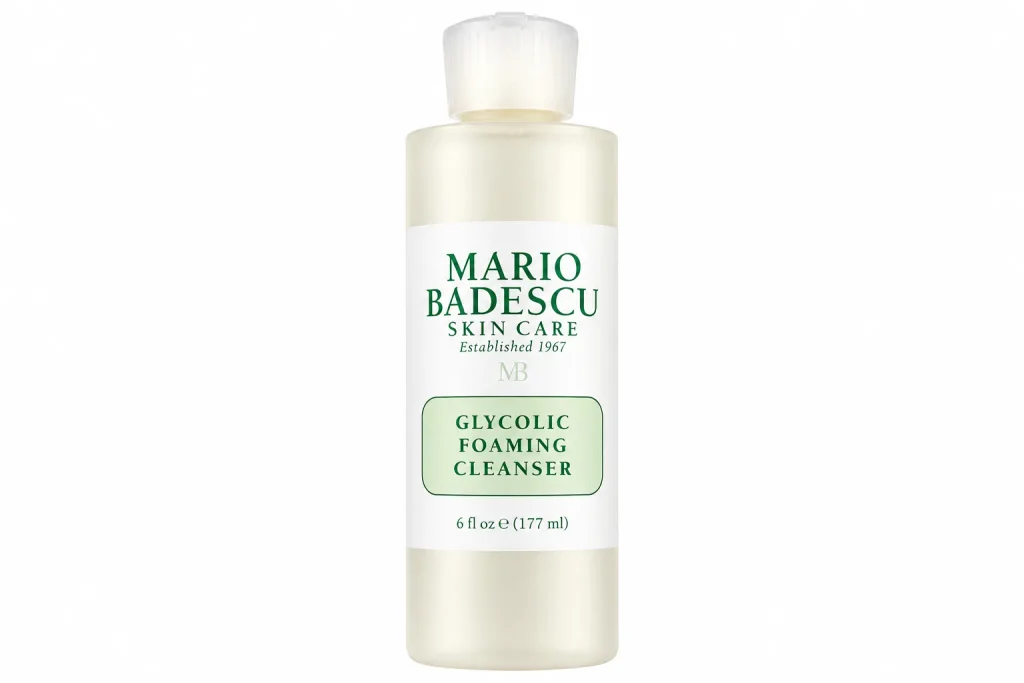 best glycolic acid cleanser for occasional use: Mario Badescu Glycolic Foaming Cleanser
