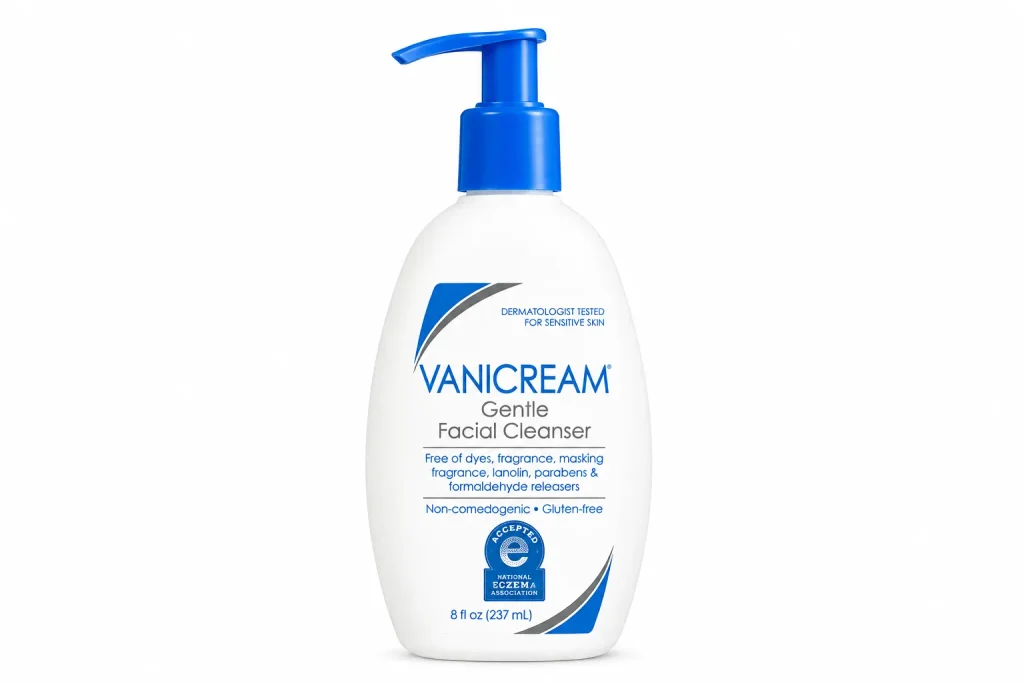 best face wash for dry skin Vanicream Gentle Facial Cleanser with light lather
