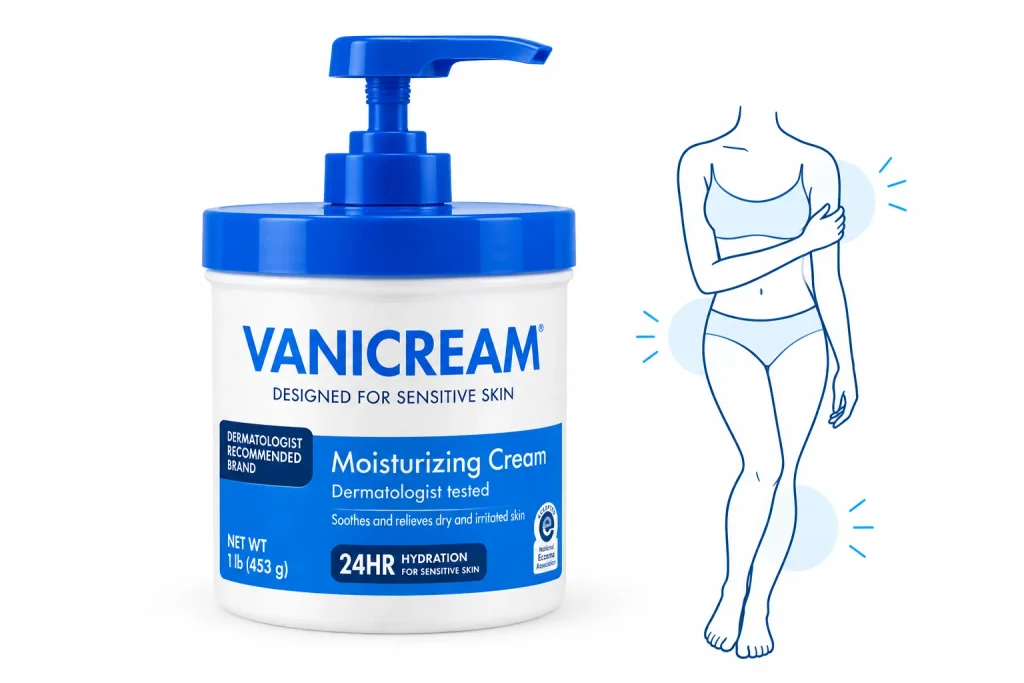 gentle body moisturizer for dry skin: Vanicream Moisturizing Skin Cream