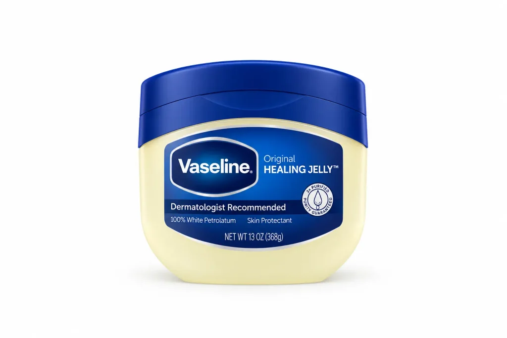 simple and best hypoallergenic lip balm: Vaseline Original Petroleum Jelly